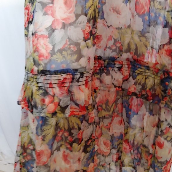 By Anthropologie sheer angelic hippie boho maxi dress cottagecore XSP 100% Cupro - Picture 3 of 13